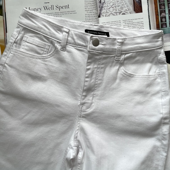 Boston Proper Newport High Rise Slim Straight Leg Jeans Size: 6 - Picture 11 of 15